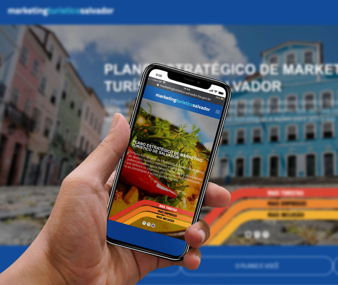 Criação do site do Plano de Marketing Turístico da Bahia